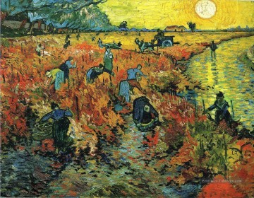 Vignobles rouges à Arles Vincent van Gogh Peinture à l'huile